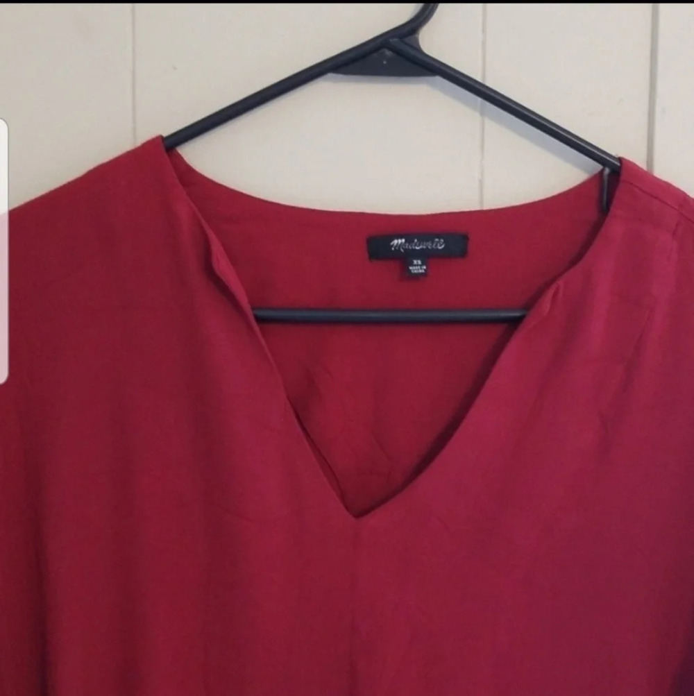 Madewell Du Jour Red Tunic Dress - Picture 4 of 7